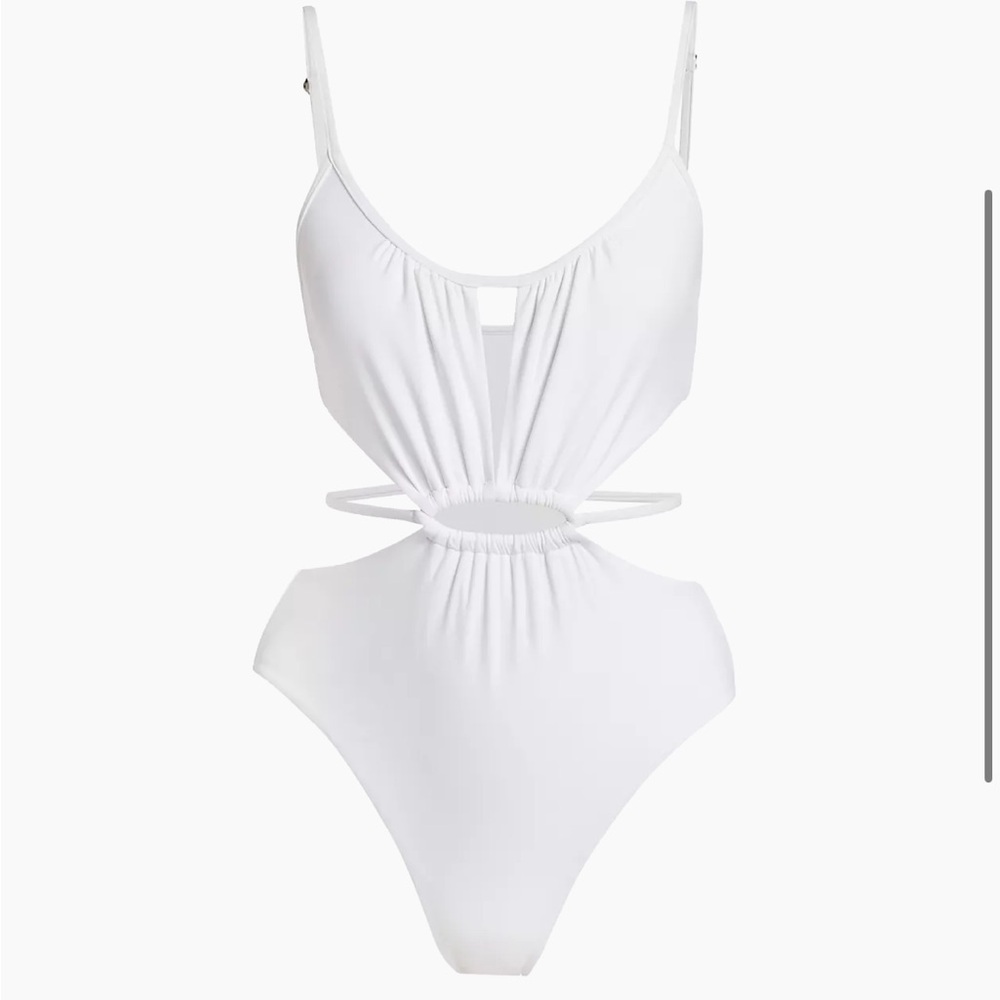 Saks Fifth Ave SIMKHAI White
Genesis Cut Out One-Piece Swimsuit XS